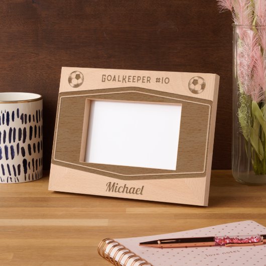 Personalisierter Fußball Mit Monogramm Geätzte Rahmen (Links)