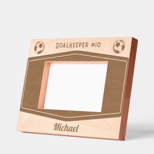 Personalisierter Fußball Mit Monogramm Geätzte Rahmen (Links)