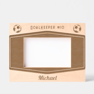 Personalisierter Fußball Mit Monogramm Geätzte Rahmen