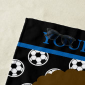 Personalisierter Fußball-Name Kinder Strandtuch (Beispiel)