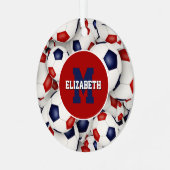 personalisierter Fußball Ornament Aus Metall (Vorderseite links)