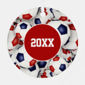 personalisierter Fußball Ornament Aus Metall (Rückseite)