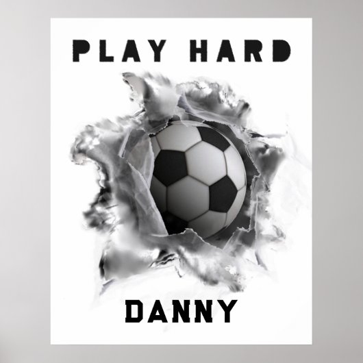 Personalisierter Fußball Poster (Vorne)