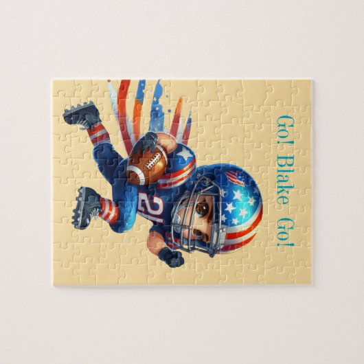 Personalisierter Fußball Puzzle (Horizontal)