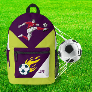 Personalisierter Fußball-Rucksack für Jungen zum Z Bedruckter Rucksack