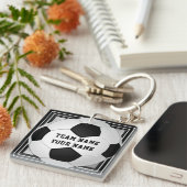 Personalisierter Fußball-Schlüsselanhänger-Text Schlüsselanhänger (Vorderseite rechts)