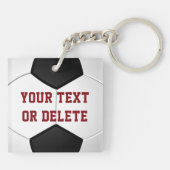 Personalisierter Fußball-Schlüsselanhänger-Text Schlüsselanhänger (Rückseite)