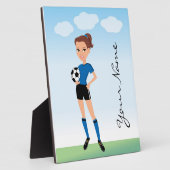 Personalisierter Fußball-Spieler Fotoplatte (Seite)