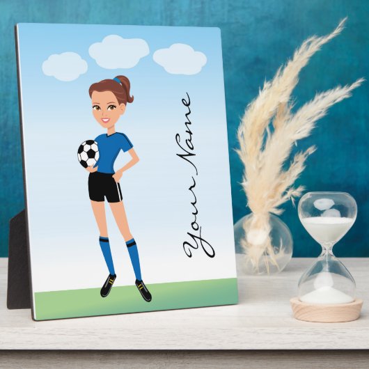 Personalisierter Fußball-Spieler Fotoplatte (Seite)