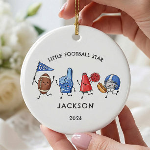 Personalisierter Fußball-Star-Schmuck Keramik Ornament