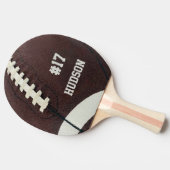 Personalisierter Fußball Tischtennis Schläger (Seitenansicht)