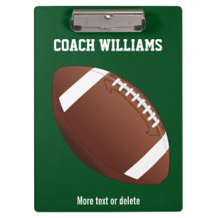 Personalisierter Fußball-Trainer-Geschenk-Name, Klemmbrett