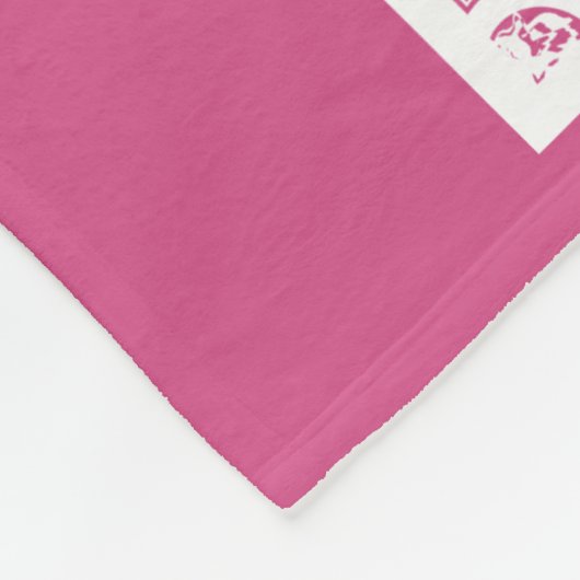 Personalisierter Fußball und Felsrosa Fleecedecke (Ecke)