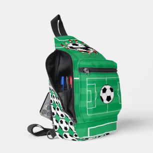 Personalisierter Fußball und Spieler Crossbody Bag