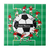 Personalisierter Fußball und Spieler Fliese (Vorderseite)