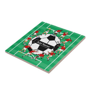 Personalisierter Fußball und Spieler Fliese