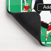 Personalisierter Fußball und Spieler Mousepad (Ecke)