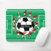 Personalisierter Fußball und Spieler Mousepad (Mit Mouse)