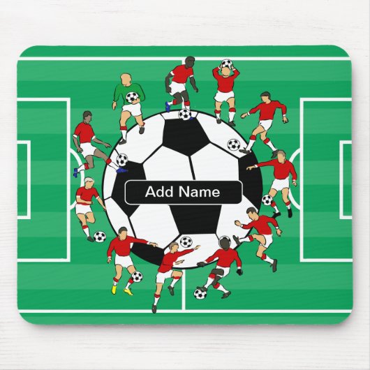 Personalisierter Fußball und Spieler Mousepad (Vorne)