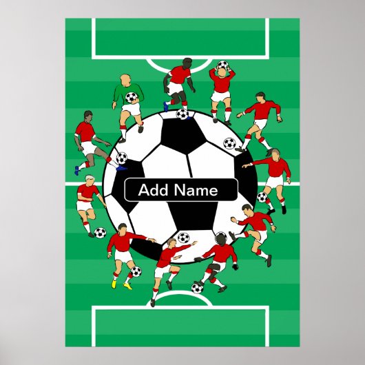 Personalisierter Fußball und Spieler Poster (Vorne)