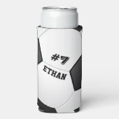 Personalisierter Fußballball-Ball Selters Dosenkühler (Seltzer Vorderseite)