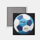 Personalisierter Fußballball, Blues Magnet (Vorderseite/Rückseite)