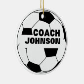 Personalisierter Fußballball-Coach Ornament (Rechts)