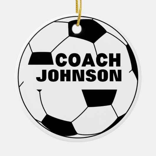 Personalisierter Fußballball-Coach Ornament (Vorne)