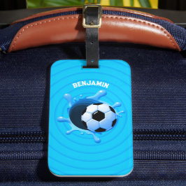 Personalisierter Fußballball-Gepäckträger Gepäckanhänger