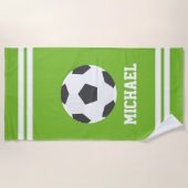 Personalisierter Fußballball Kinder Strandtuch (Vorderseite)