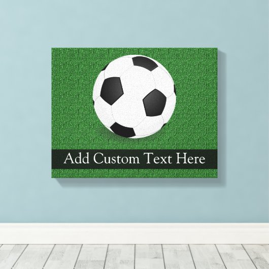 Personalisierter Fußballball Leinwanddruck (Insitu (Holzboden))