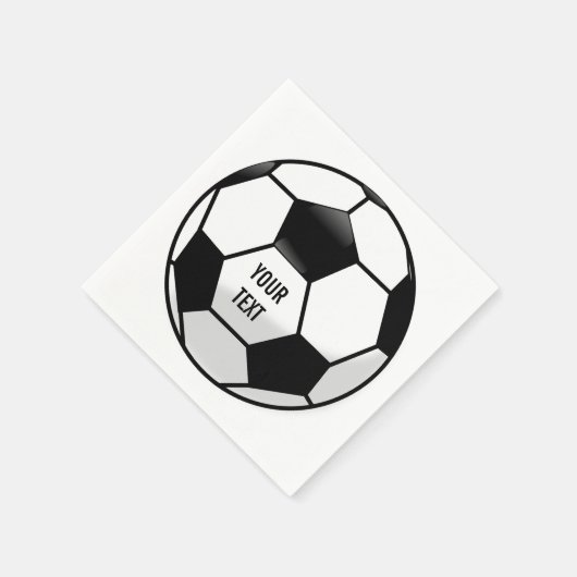 Personalisierter Fußballball mit benutzerdefiniert Serviette (Ecke)