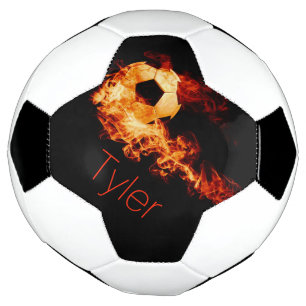 Personalisierter Fußballball mit Flammen Fußball