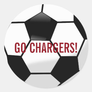 Personalisierter Fußballball mit Teamname und -num Runder Aufkleber