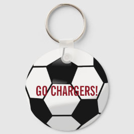 Personalisierter Fußballball mit Teamname und -num Schlüsselanhänger