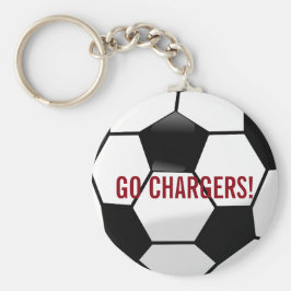 Personalisierter Fußballball mit Teamname und -num Schlüsselanhänger