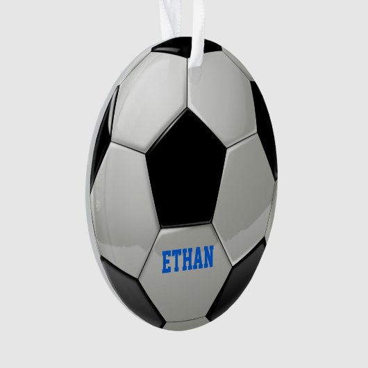 Personalisierter Fußballball Ornament (Vorderseite)