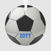 Personalisierter Fußballball Ornament (Rückseite)