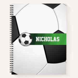 Personalisierter Fußballball-Sportfan Notizblock