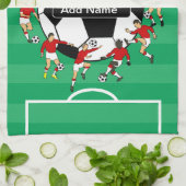 Personalisierter Fußballball und -spieler Handtuch (Gefaltet)