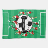 Personalisierter Fußballball und -spieler Handtuch (Horizontal)