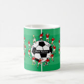Personalisierter Fußballball und -spieler Kaffeetasse (Mittel)
