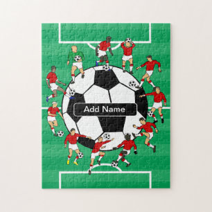 Personalisierter Fußballball und Spieler Puzzle