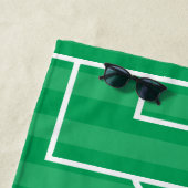 Personalisierter Fußballball und -spieler Strandtuch (Beispiel)