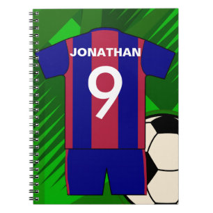 Personalisierter Fußballfußball Jersey Notizblock
