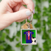 Personalisierter Fußballfußball Jersey Schlüsselanhänger (Hand)