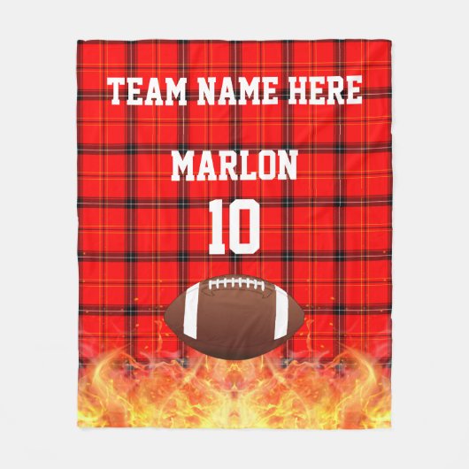 Personalisierter Fußballplatz Fleecedecke (Vorderseite)