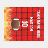 Personalisierter Fußballplatz Fleecedecke (Vorderseite (Horizontal))