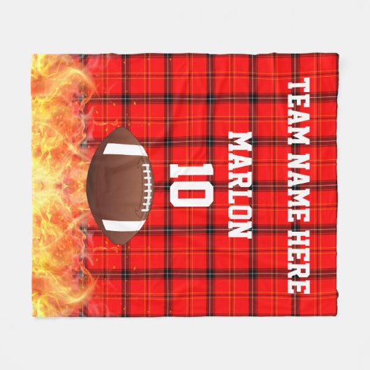 Personalisierter Fußballplatz Fleecedecke (Vorderseite (Horizontal))