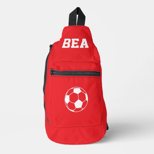 Personalisierter Fußballschuh Crossbody Bag (Vorderseite)